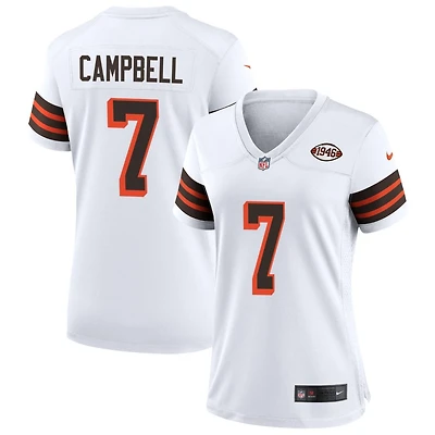 Tyson Campbell Women's Nike White Cleveland Browns 1946 Collection Alternate Custom Jersey
