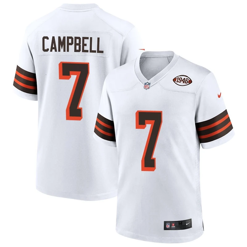 Tyson Campbell Men's Nike White Cleveland Browns 1946 Collection Alternate Custom Jersey