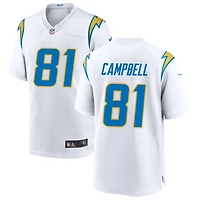 Dalevon Campbell Men's Nike White Los Angeles Chargers Custom Game Jersey