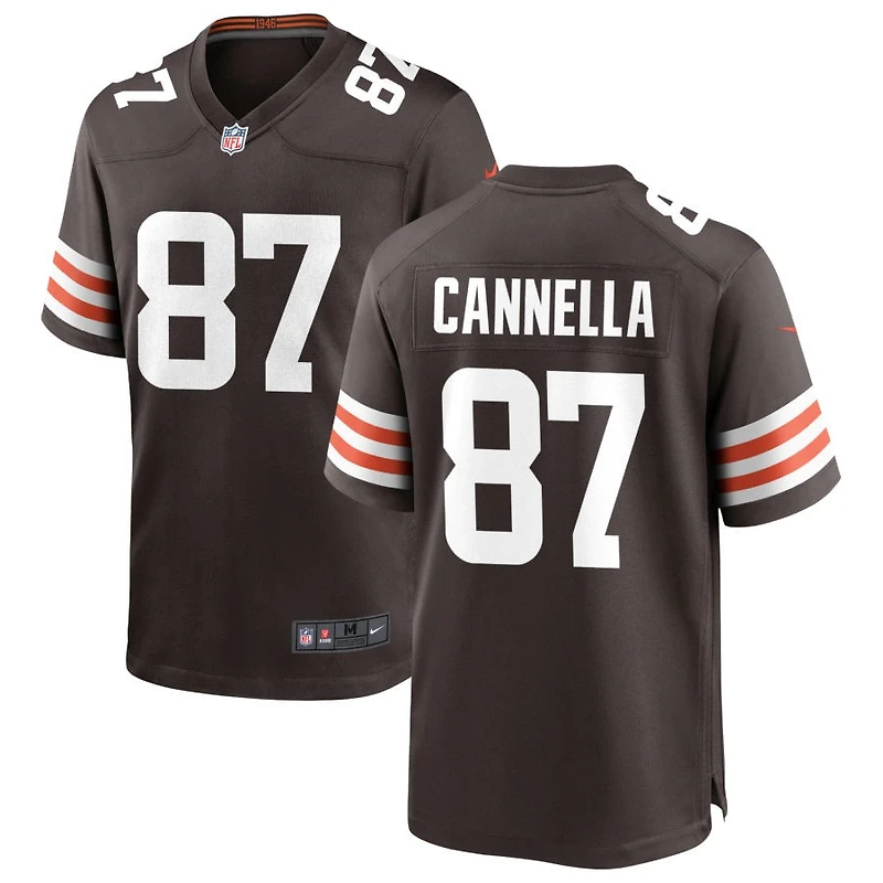 Sal Cannella Men's Nike Cleveland Browns Brown Custom Game Jersey