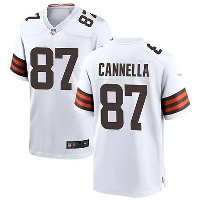 Sal Cannella Men's Nike White Cleveland Browns Custom Game Jersey