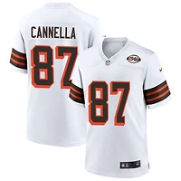Sal Cannella Men's Nike White Cleveland Browns 1946 Collection Alternate Custom Jersey