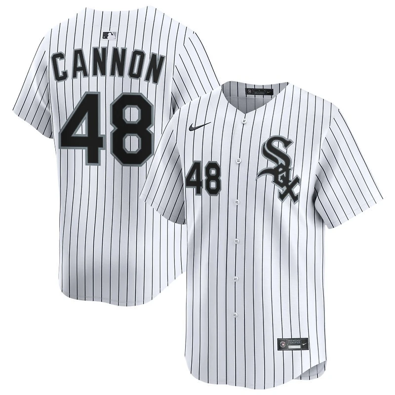 Jonathan Cannon Men's Nike White Chicago White Sox Home Limited Custom Jersey