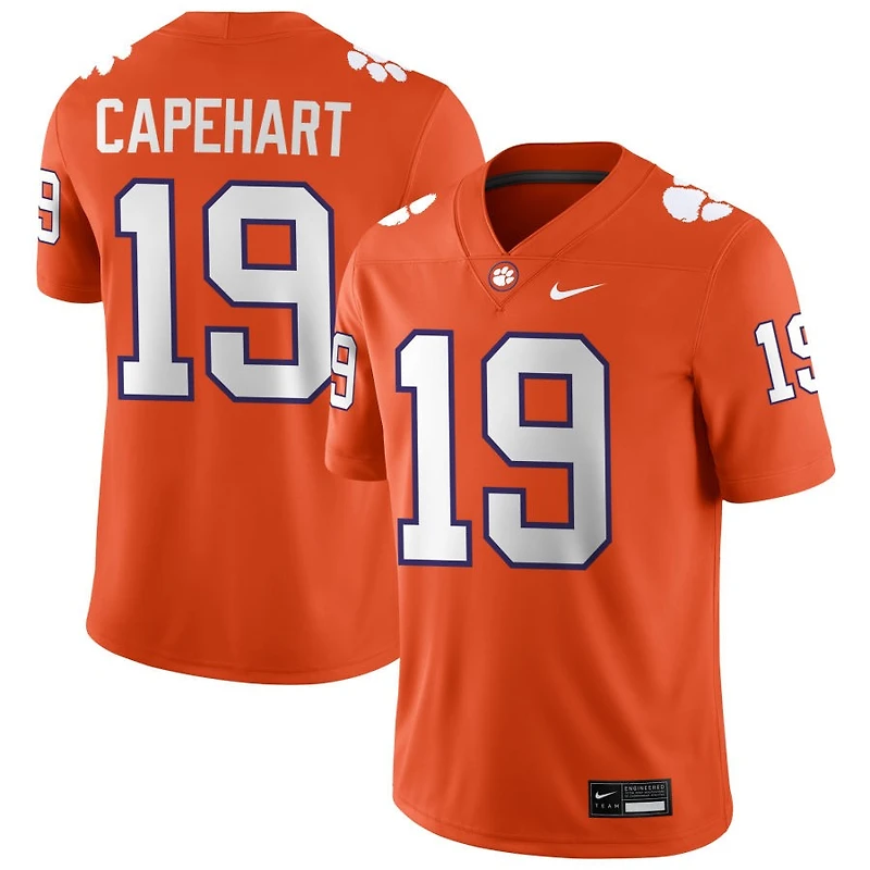 DeMonte Capehart Men's Nike Orange Clemson Tigers NIL Pick-A-Player Game Jersey