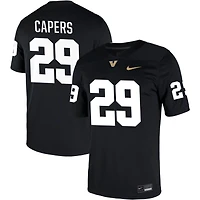 Miles Capers Men's Nike Black Vanderbilt Commodores NIL Pick-A-Player Game Jersey