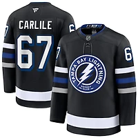 Declan Carlile Men's Fanatics Black Tampa Bay Lightning Alternate Premium Custom Jersey