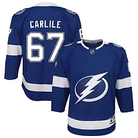 Declan Carlile Youth Blue Tampa Bay Lightning Home Custom Premier Jersey