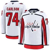 John Carlson Men's Fanatics White Washington Capitals Away Premium Custom Jersey