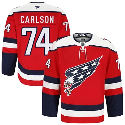 John Carlson Men's Fanatics Red Washington Capitals Alternate Authentic Pro Custom Jersey