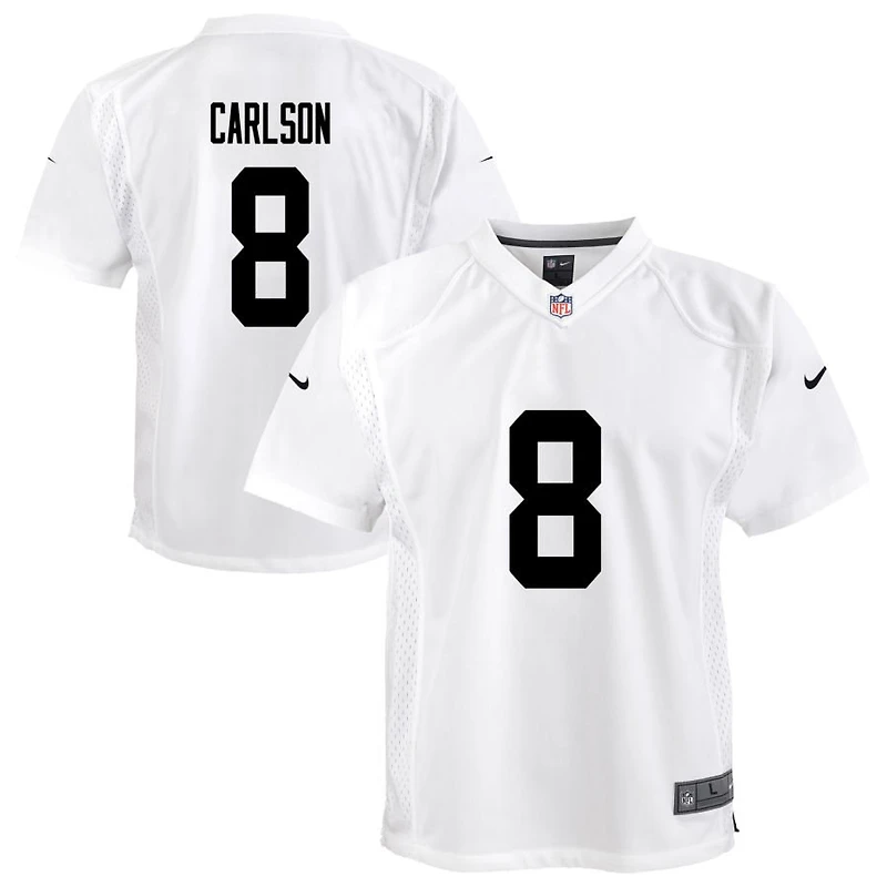 Daniel Carlson Youth Nike White Las Vegas Raiders Team Custom Game Jersey