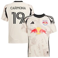 Wikelman Carmona Youth adidas  Tan New York Red Bulls 2025 Stone Kit Replica Custom Jersey