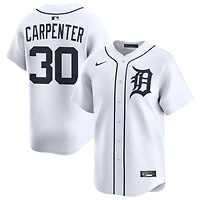 Kerry Carpenter Men's Nike White Detroit Tigers Home Limited Custom Jersey