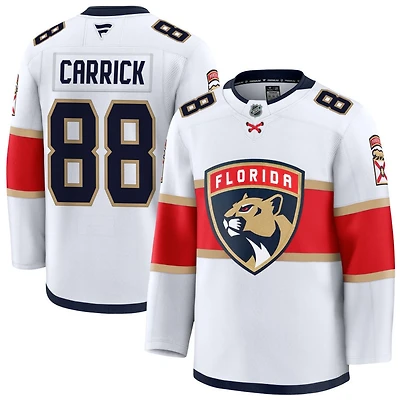 Trevor Carrick Men's Fanatics White Florida Panthers Away Premium Custom Jersey