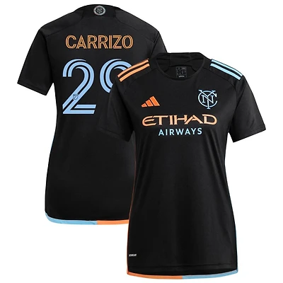 Maximo Carrizo Men's adidas  Black New York City FC 2024 24/7 Kit Replica Custom Jersey
