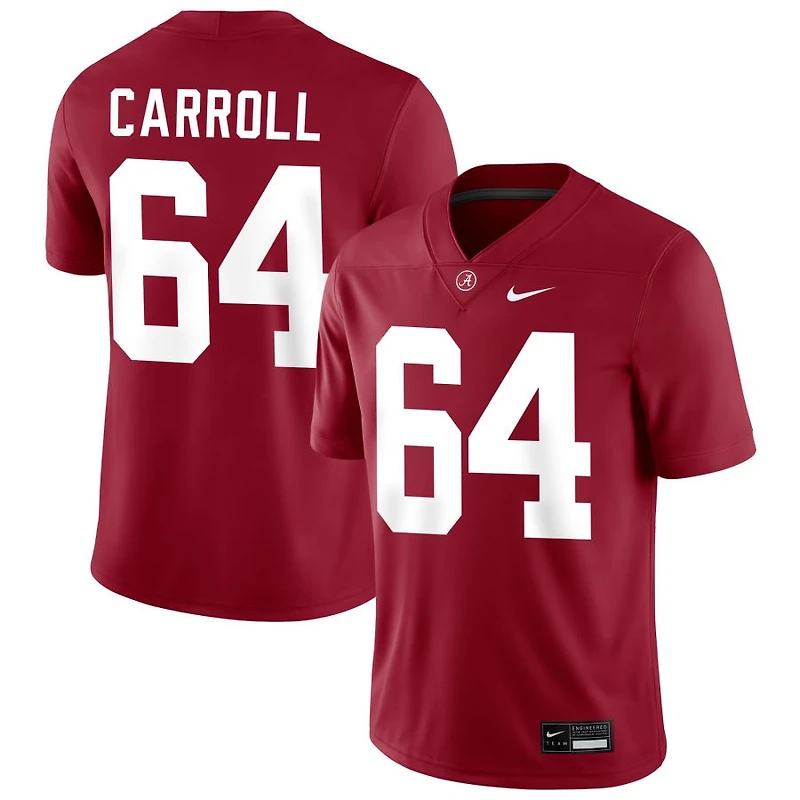 Michael Carroll Men's Nike Crimson Alabama Crimson Tide NIL Pick-A-Player Football Replica Jersey
