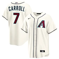 Corbin Carroll Men's Nike  Cream Arizona Diamondbacks Home Custom Replica Jersey