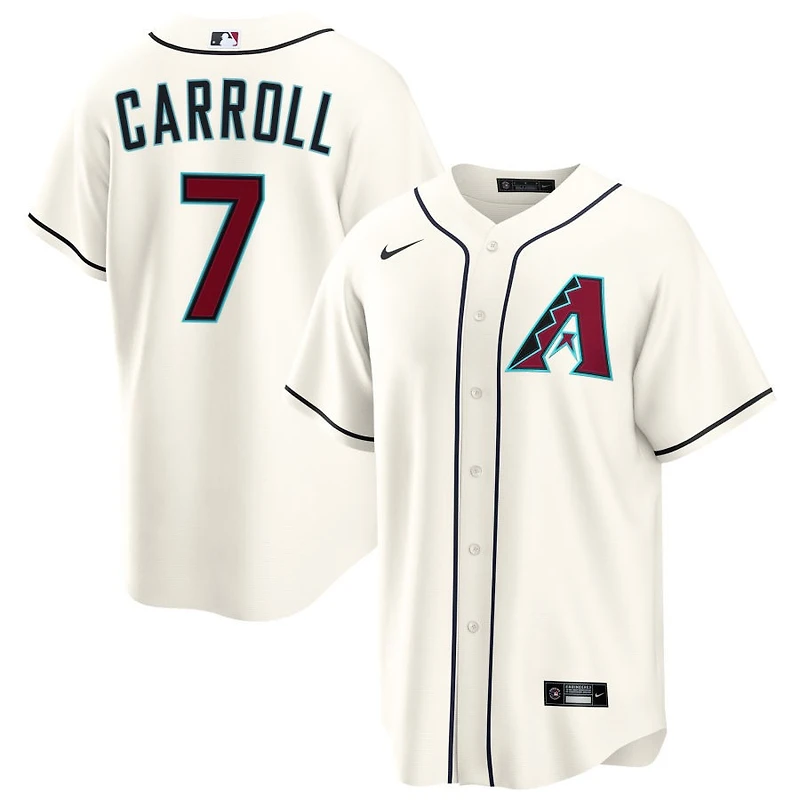 Corbin Carroll Men's Nike Cream Arizona Diamondbacks Home Custom Replica Jersey