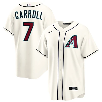 Corbin Carroll Men's Nike  Cream Arizona Diamondbacks Home Custom Replica Jersey