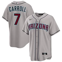 Corbin Carroll Men's Nike  Gray Arizona Diamondbacks Road Custom Replica Jersey