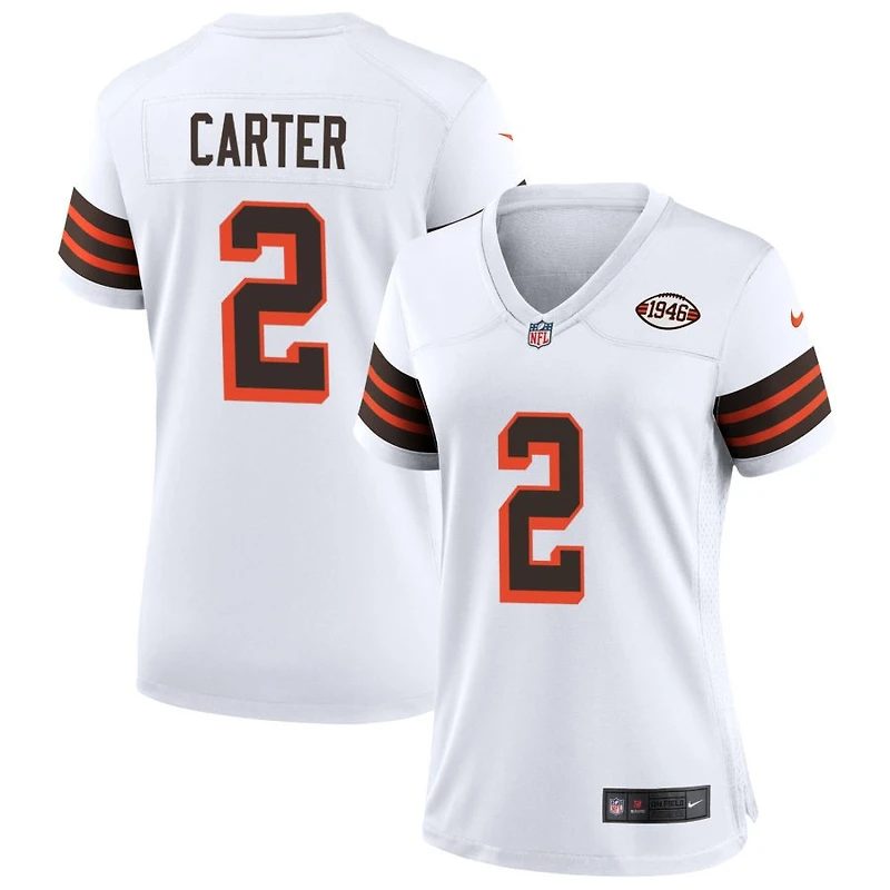DeAndre Carter Women's Nike White Cleveland Browns 1946 Collection Alternate Custom Jersey