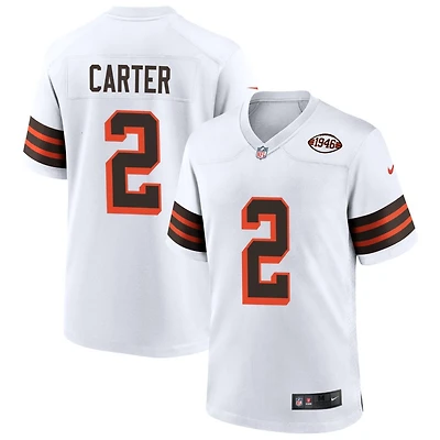 DeAndre Carter Men's Nike White Cleveland Browns 1946 Collection Alternate Custom Jersey
