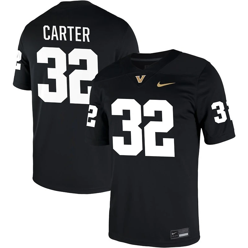 Mason Carter Men's Nike Black Vanderbilt Commodores NIL Pick-A-Player Game Jersey