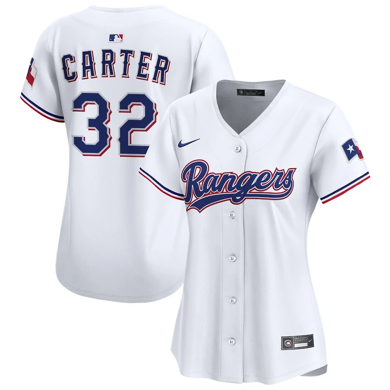Evan Carter Women's Nike  White Texas Rangers Home Limited Custom Jersey