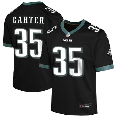 Michael Carter Youth Nike Black Philadelphia Eagles Alternate Custom Game Jersey