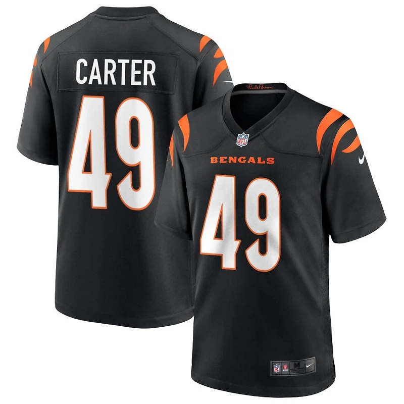 Barrett Carter Men's Nike Black Cincinnati Bengals Game Custom Jersey