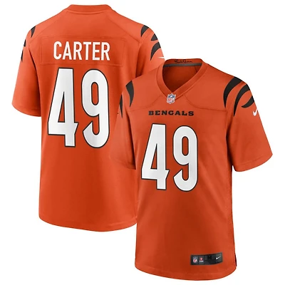 Barrett Carter Youth Nike Orange Cincinnati Bengals Alternate Game Custom Jersey