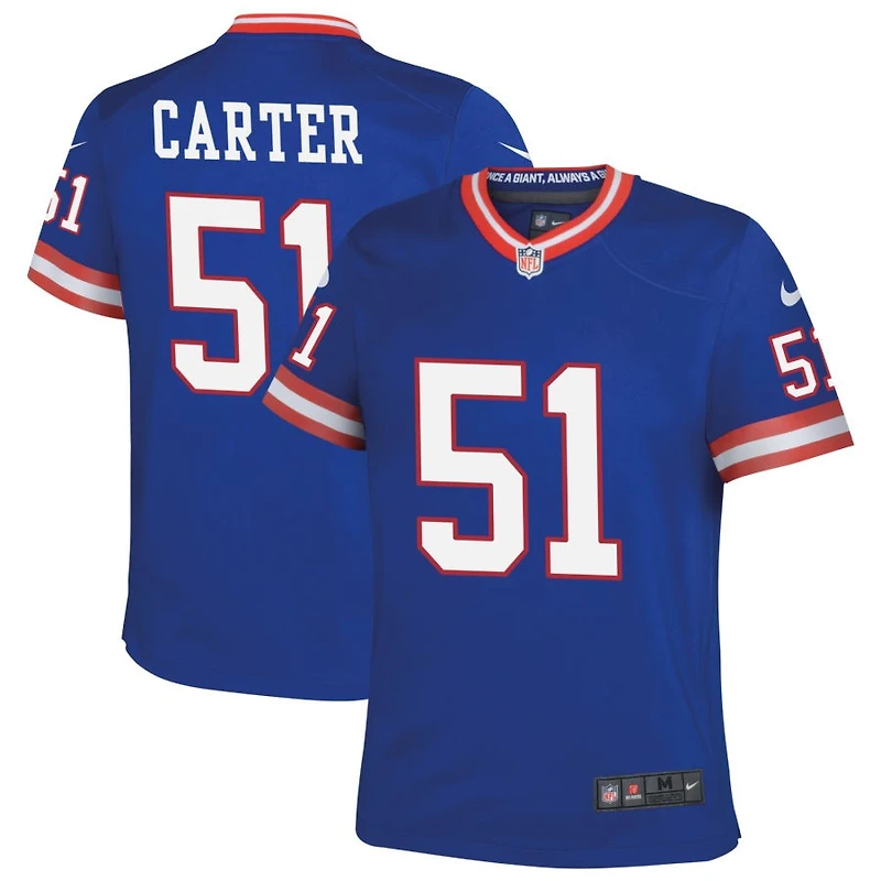 Abdul Carter Youth Nike Royal New York Giants Classic Custom Game Jersey