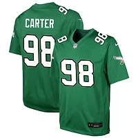 Jalen Carter Youth Nike Kelly Green Philadelphia Eagles Alternate Custom Game Jersey