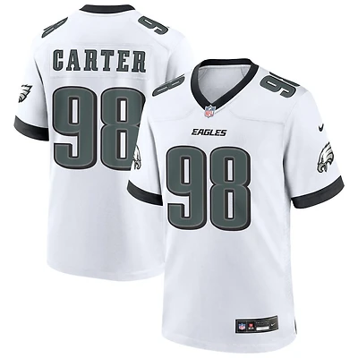 Jalen Carter Men's Nike White Philadelphia Eagles Custom Game Jersey