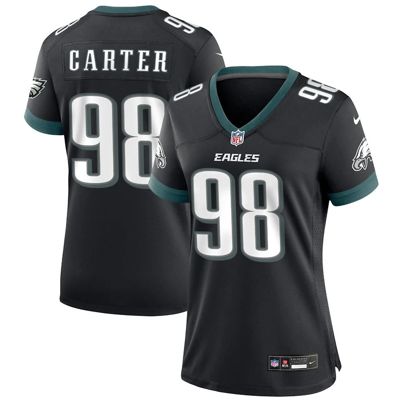 Jalen Carter Women's Nike Black Philadelphia Eagles Alternate Custom Game Jersey