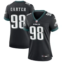 Jalen Carter Women's Nike Black Philadelphia Eagles Alternate Custom Game Jersey