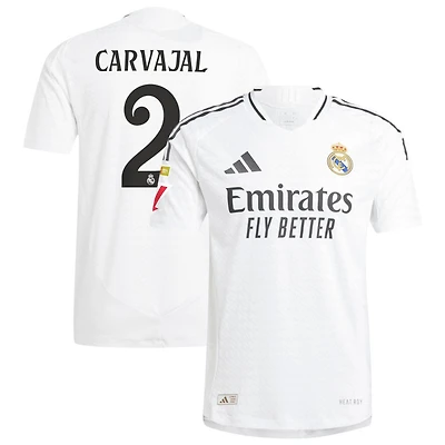 Dani Carvajal Men's adidas  White Real Madrid 2024/25 Home Authentic Custom Jersey