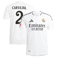 Dani Carvajal Men's adidas  White Real Madrid 2024/25 Home Authentic Custom Jersey