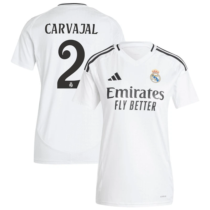 Dani Carvajal Women's adidas  White Real Madrid 2024/25 Home Replica Custom Jersey