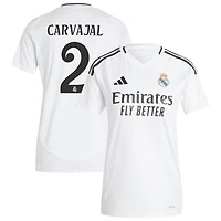Dani Carvajal Women's adidas  White Real Madrid 2024/25 Home Replica Custom Jersey
