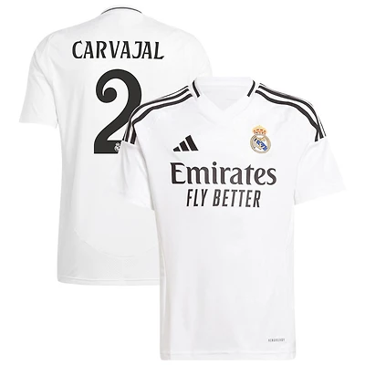Dani Carvajal Youth adidas White Real Madrid 2024/25 Home Replica Custom Jersey