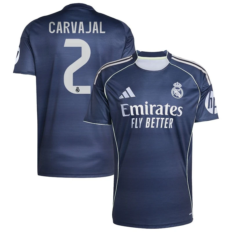 Dani Carvajal Men's adidas Blue Real Madrid 2025/26 Away Replica Custom Jersey