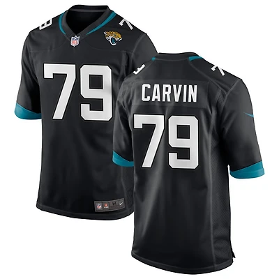 Jerome Carvin Men's Nike Black Jacksonville Jaguars Custom Game Jersey