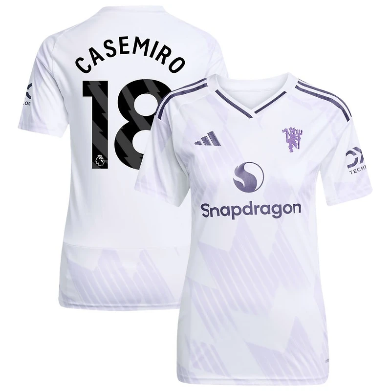 Casemiro Casemiro Women's adidas White Manchester United 2025/26 Away Replica Custom Jersey