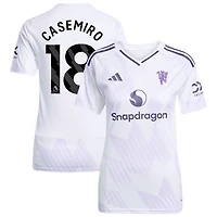 Casemiro Casemiro Women's adidas White Manchester United 2025/26 Away Replica Custom Jersey