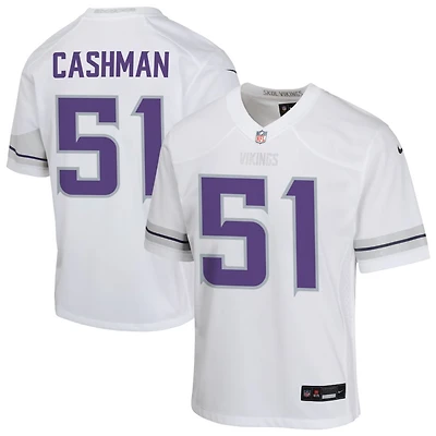 Blake Cashman Youth Nike White Minnesota Vikings Alternate Custom Game Jersey