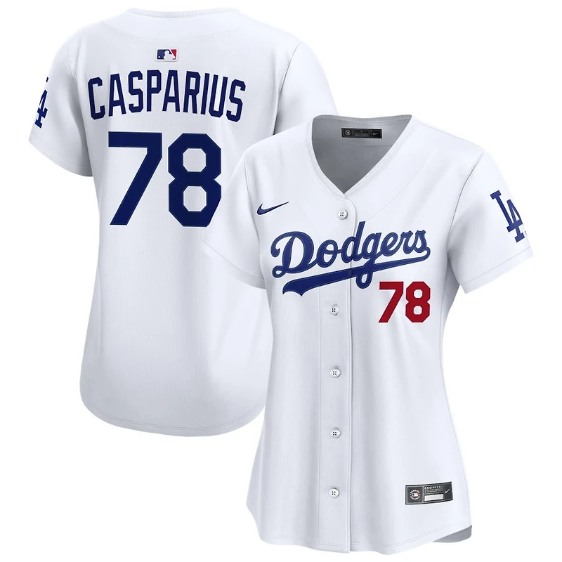 Ben Casparius Women's Nike  White Los Angeles Dodgers Home Limited Custom Jersey