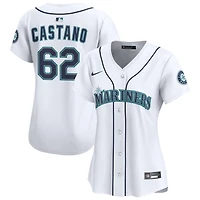 Blas Castano Women's Nike  White Seattle Mariners Home Limited Custom Jersey