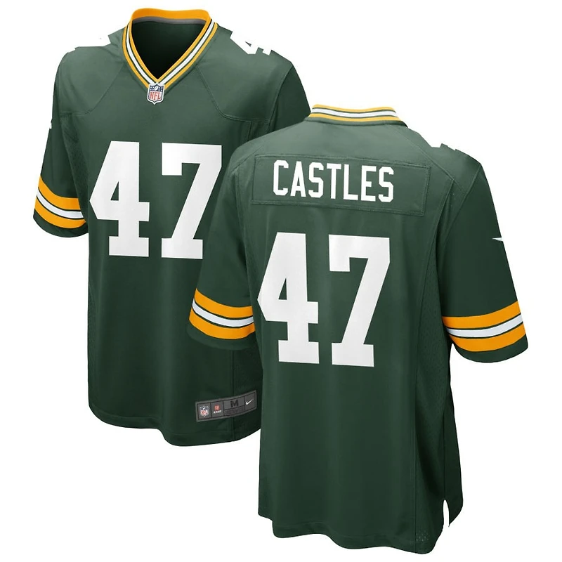 McCallan Castles Men's Nike Green Green Bay Packers Custom Game Jersey
