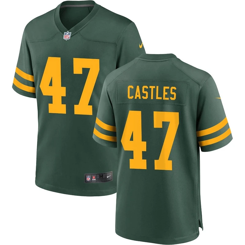McCallan Castles Men's Nike Green Green Bay Packers Alternate Custom Jersey