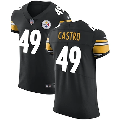 Sebastian Castro Men's Nike Black Pittsburgh Steelers Vapor Untouchable Custom Elite Jersey